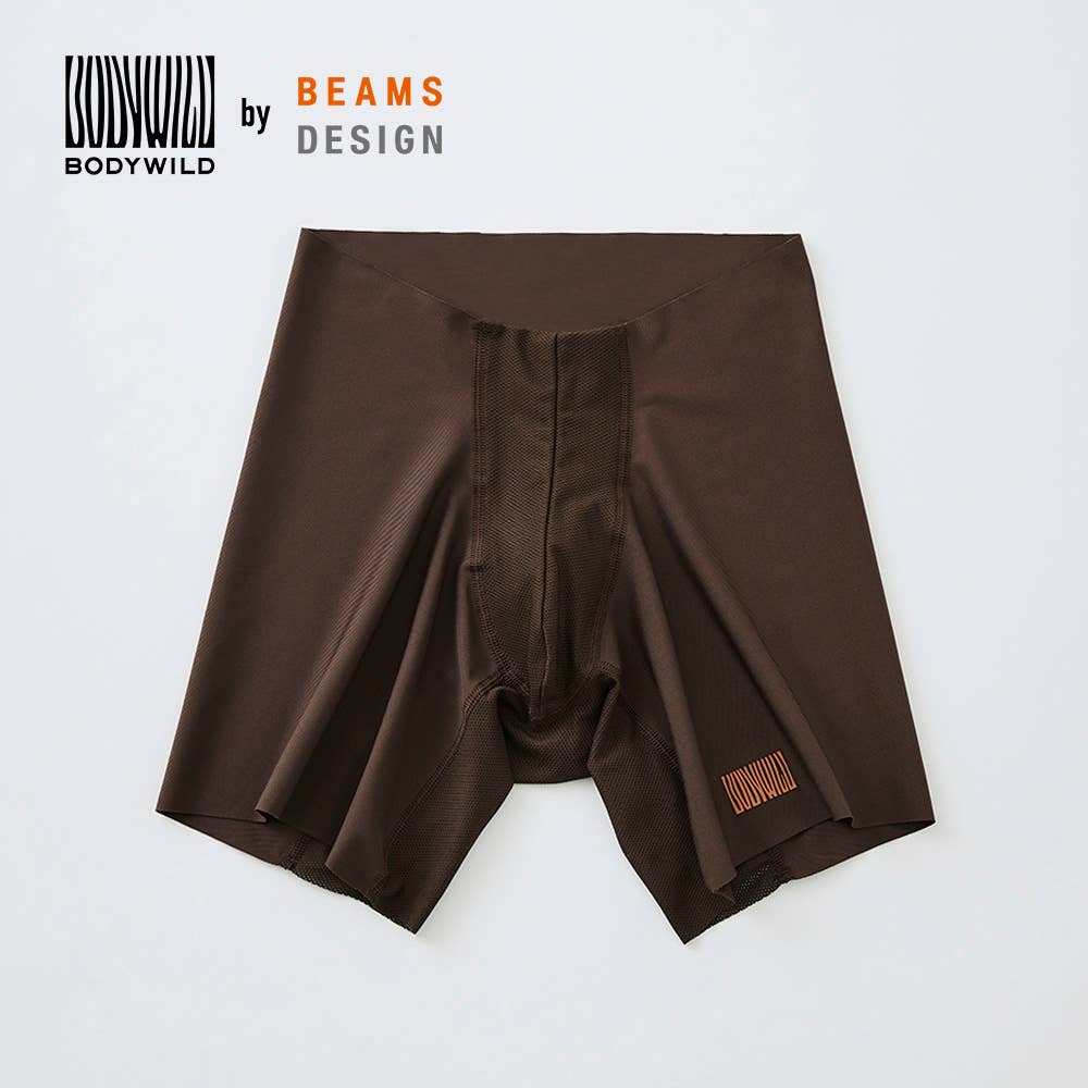 [No elastic waistband] Long boxer shorts (front closure)